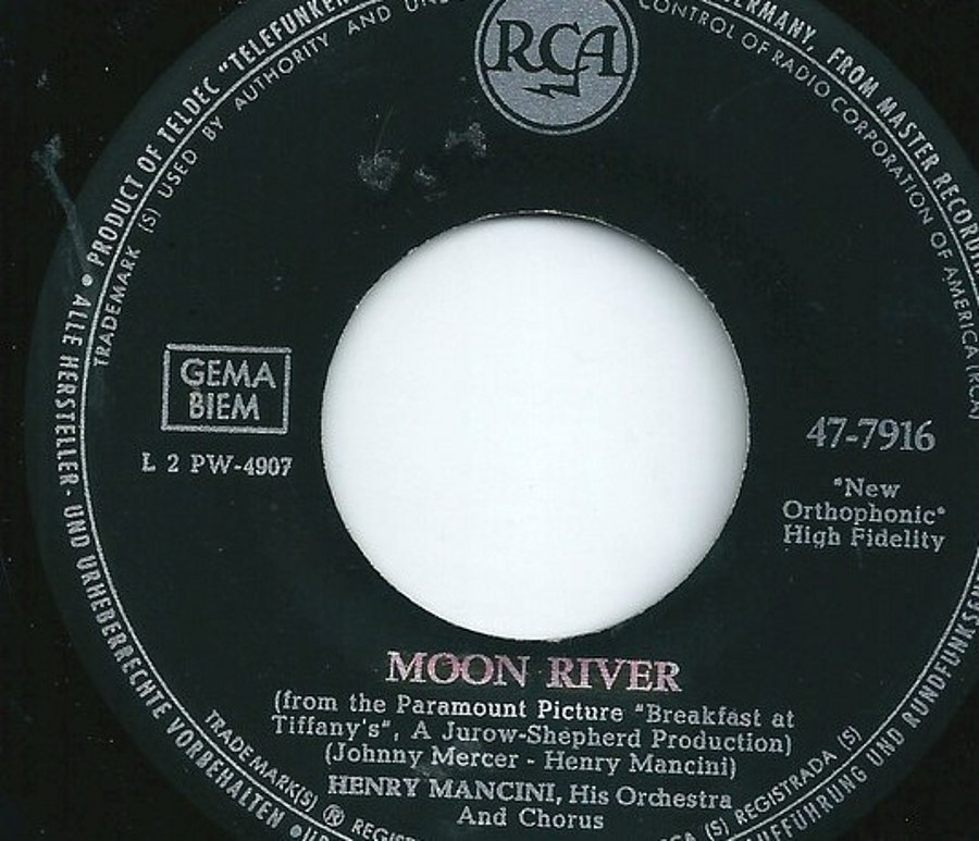 Ansicht der Single Moon River von 1961