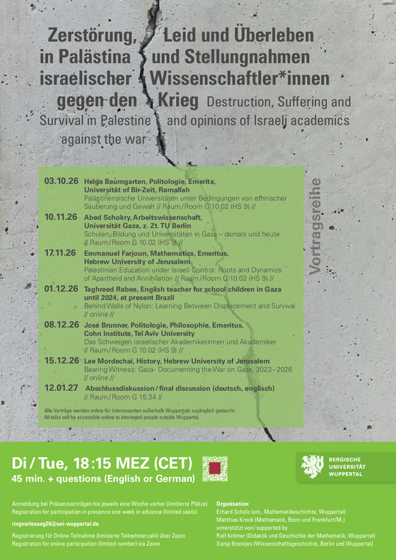 Das Bild zeigt eine Übersicht der Veranstaltungstitel sowie Infos zu Ort und Uhrzeit der einzelnen Veranstaltungen. 