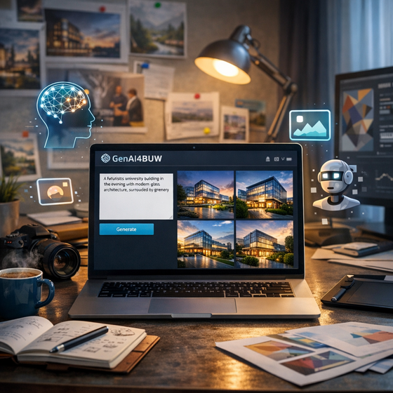 Symbolic image: genAi4BUW is used on a laptop