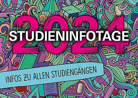 Eine bunte Grafik zu den Studieninfotagen 2024